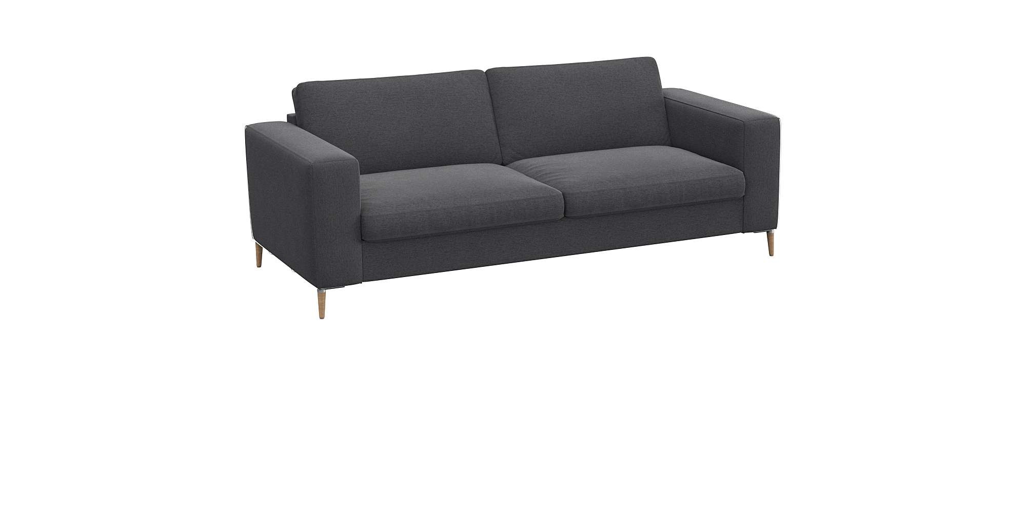 FLEXLUX 2,5-Sitzer »Fiore, super Sitzkomfort durch Kaltschaum,«, breite Armlehnen, Füße Alu+ Eiche