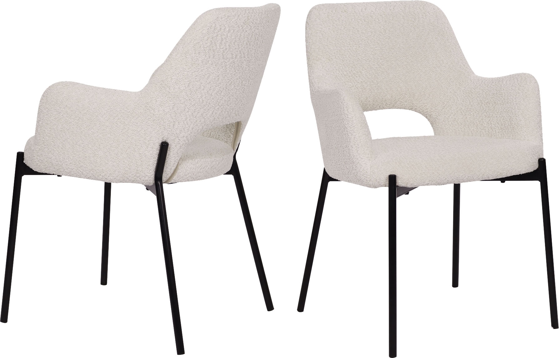 SIT Armlehnstuhl (Set) 2 Stk. Bouclé mit Rücken Cut-Out günstig online kaufen