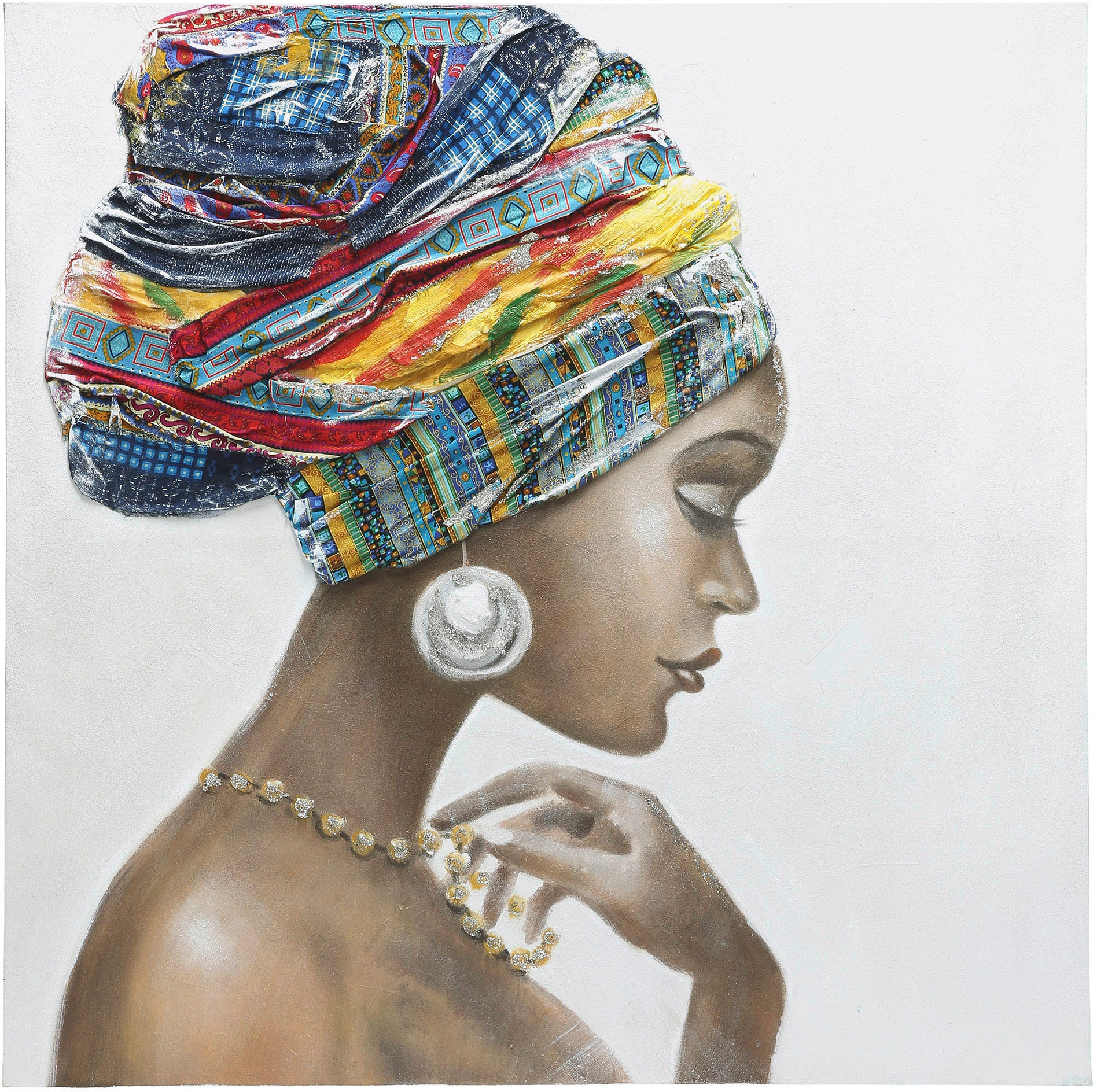 GILDE Leinwandbild »Gemälde Afrik. Schönheit« 1 tlg. günstig online kaufen