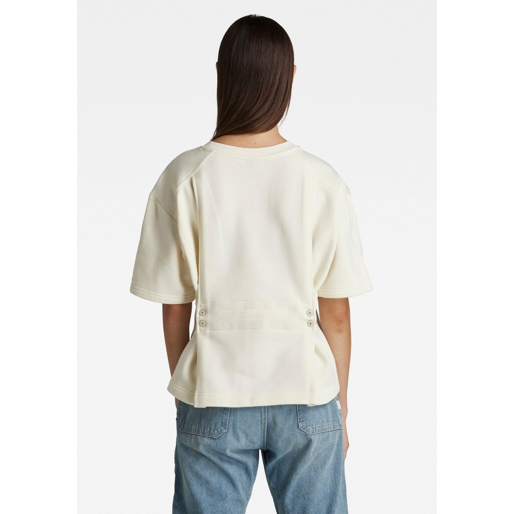 G-Star RAW Sweatshirt »Adjustable Back GR Sweatshirt«, mit verstellbarer Taille – Druckknöpfe hinten