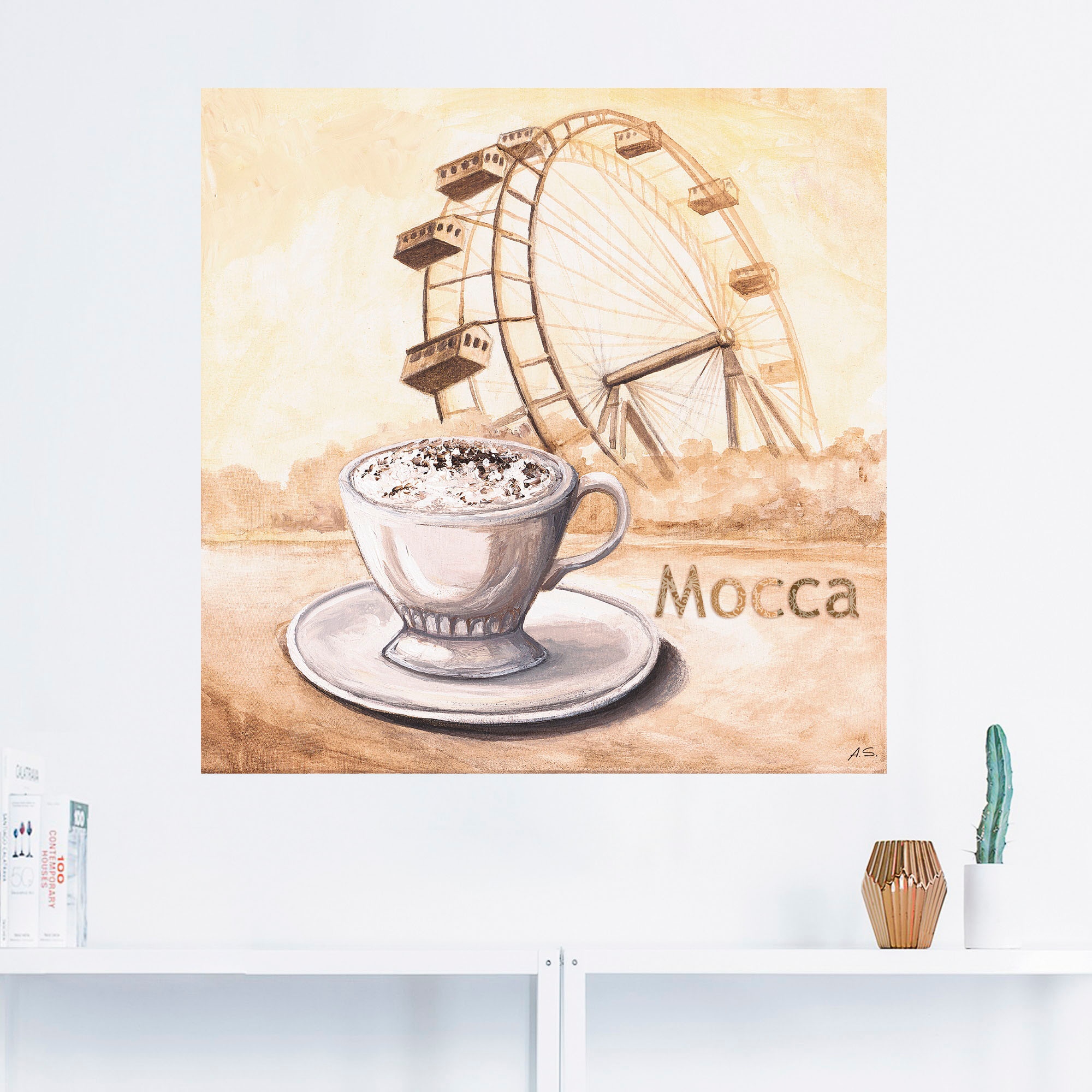 Artland Wandbild »Mocca in Wien«, Kaffee Bilder, (1 St.), als Leinwandbild, Wandaufkleber in verschied. Größen