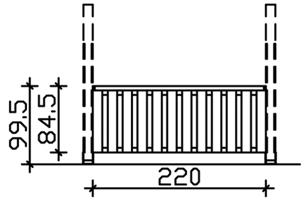 Skanholz Brüstungsgeländer