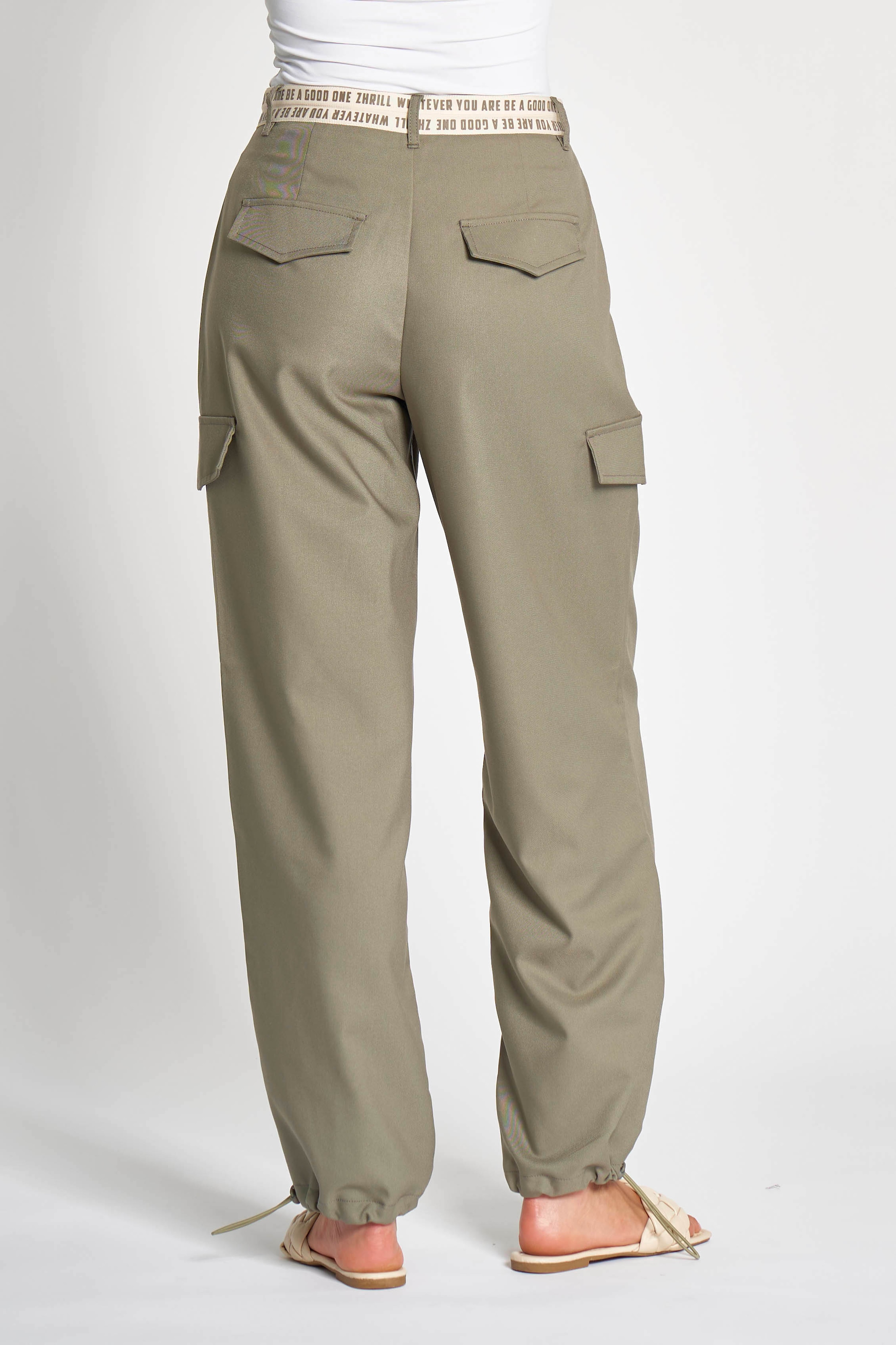 Zhrill Stoffhose »ZHULLA«, Sommerhose mit Kordelzug + Schriftzug am Bund