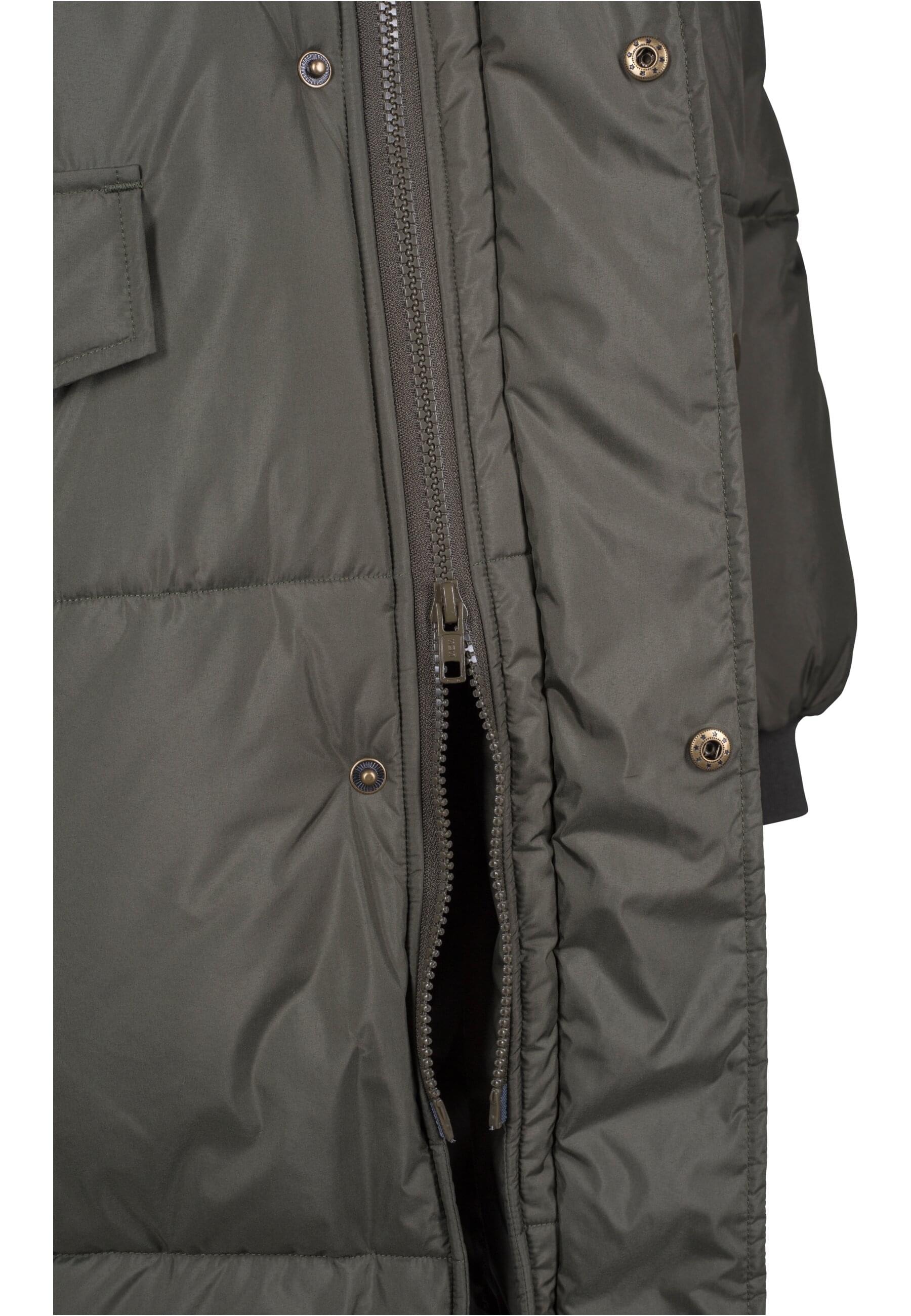 URBAN CLASSICS Winterjacke »Urban Classics Damen Ladies Oversize Faux Fur Puffer Coat« 1 Stk. tlg. mit Kapuze