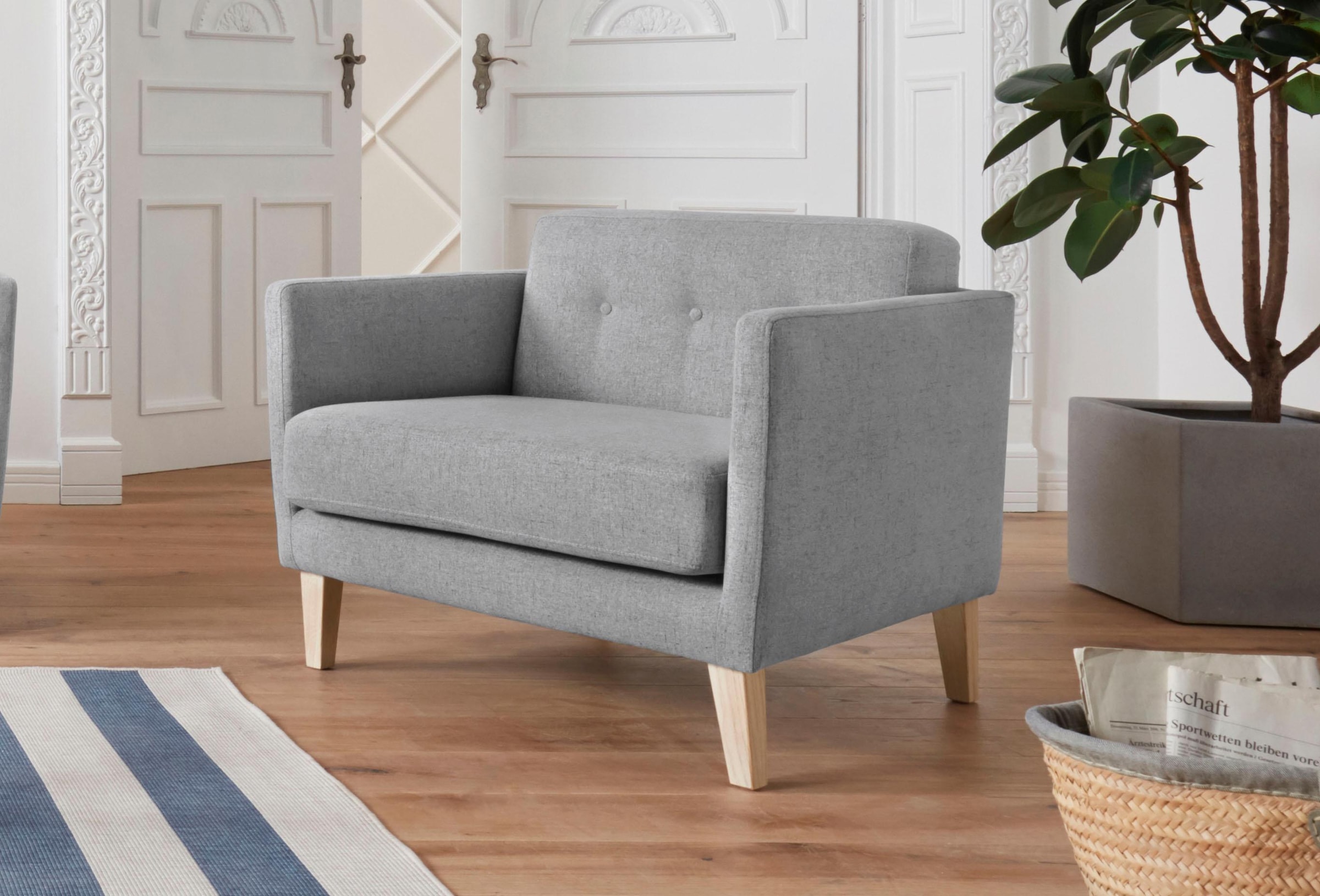 andas Sessel »Raadal«, in skandinavischer Optik, mit Knopfheftung, Design b günstig online kaufen