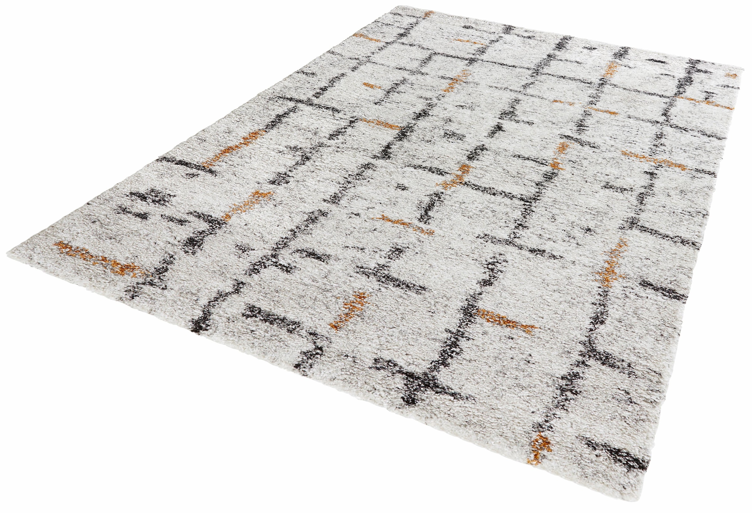 HANSE Home Hochflor-Teppich »Grid«, rechteckig, 30 mm Höhe, Shaggy, Boho, F günstig online kaufen