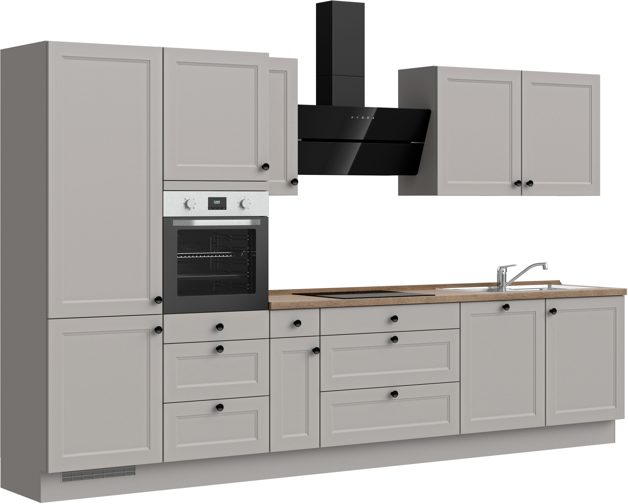 nobilia® Küchenzeile »"Cascada II"«, vormontiert, Breite 360 cm, Ausrichtung wählbar, wahlw. mit E-Geräten