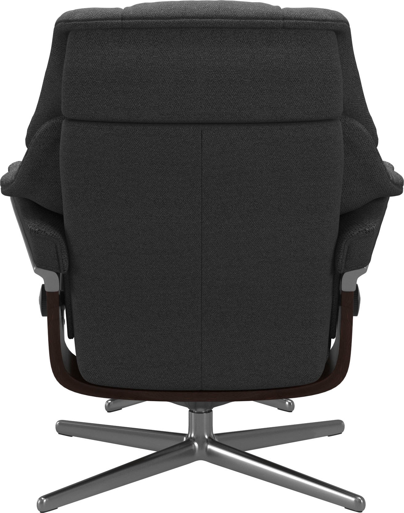 Stressless® Relaxsessel »Reno«, (Set, Relaxsessel mit Hocker), mit Hocker, mit Cross Base, Größe S, M & L, Holzakzent Braun
