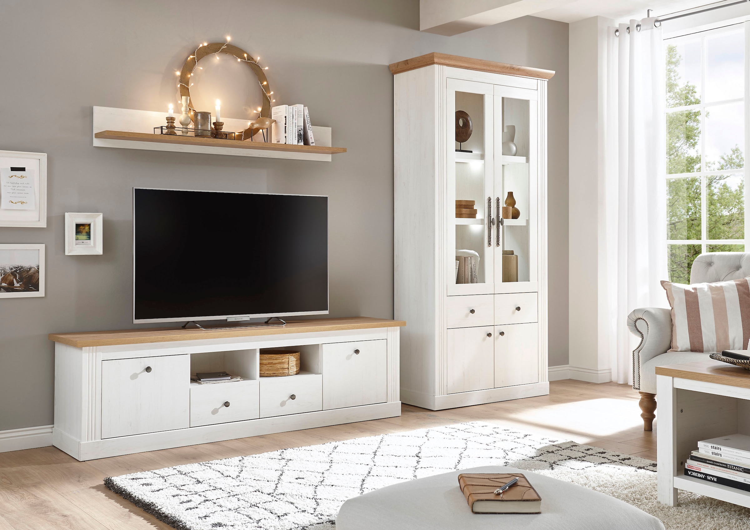 Home affaire Wohnwand »Westminster TOPSELLER!« Set, Vitrine, Lowboard, Wand günstig online kaufen