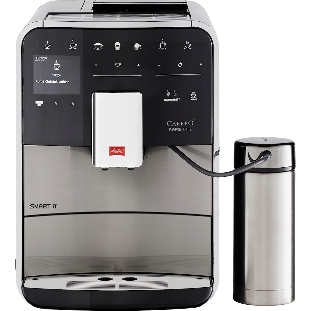 Melitta Kaffeevollautomat »Barista TS Smart® F 86/0-100, Edelstahl«, Hochwertige Front aus Edelstahl, 21 Kaffeerezepte & 8 Benutzerprofile