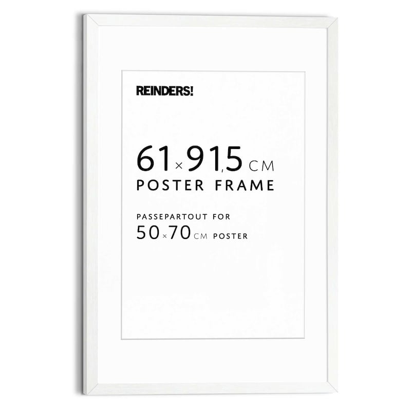 REINDERS! Bilderrahmen »Bilderrahmen Poster 61x91, 5 oder 50x70« für 1 Bilder Wohnzimmer - Weiß - MDF - 64, 5x95 cm Weiß