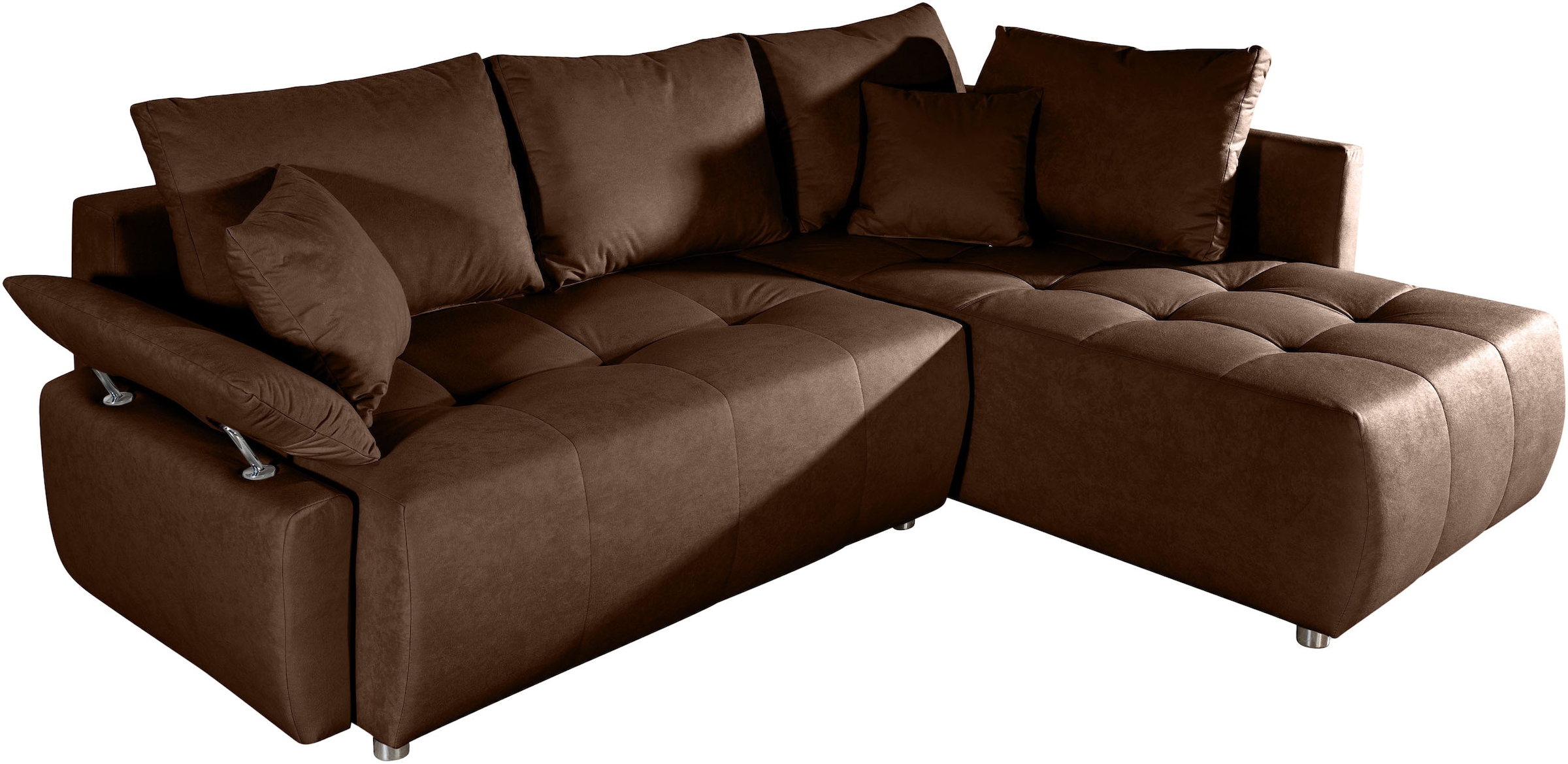COLLECTION AB Ecksofa »Funtastic, Breite 213 cm« mit Schlaffunktion, Bettkasten, Armverstellung und Bonnelfederkern