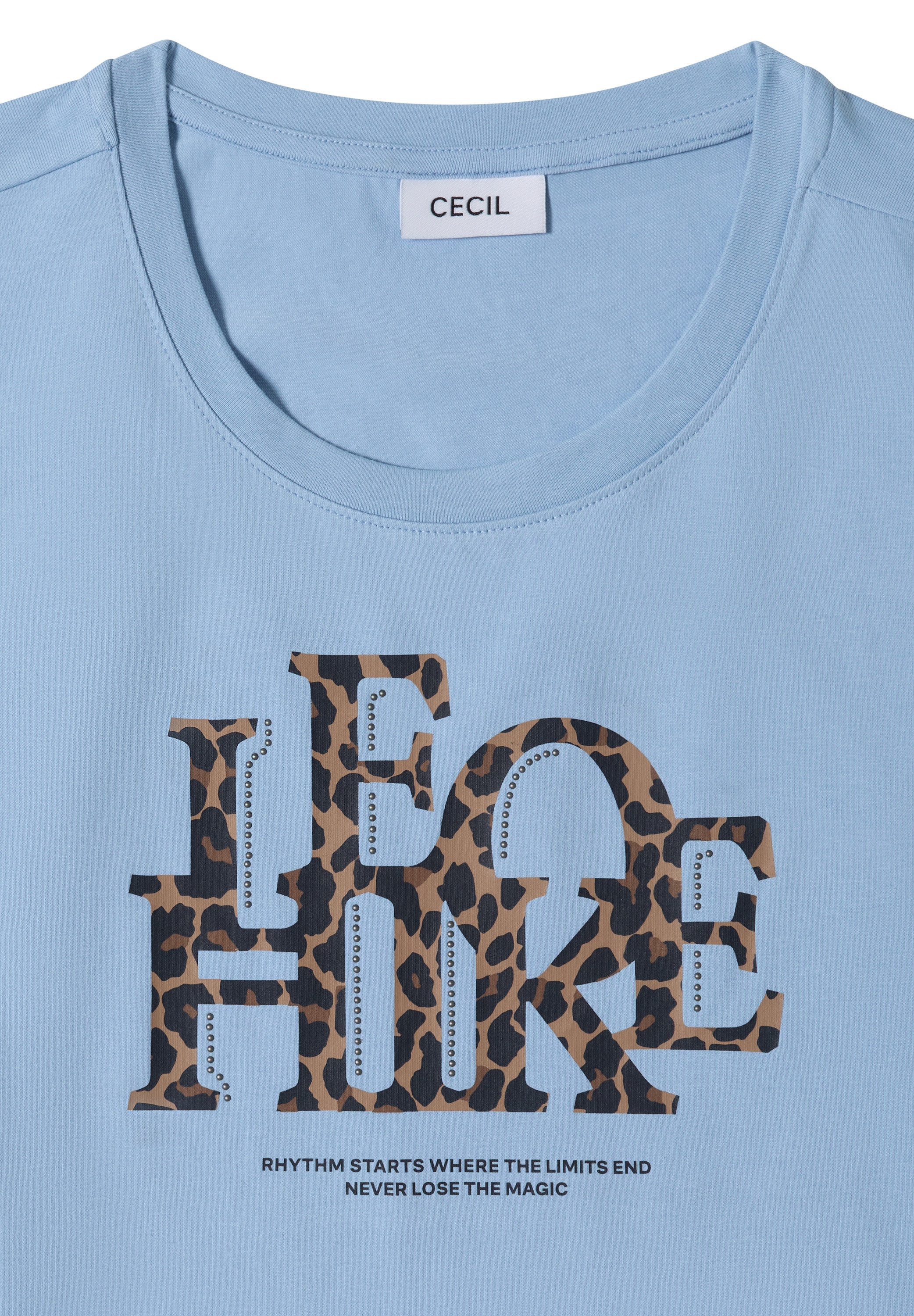 Cecil 3/4-Arm-Shirt mit Elasthananteil, Print im Animal-Look, Rundhals