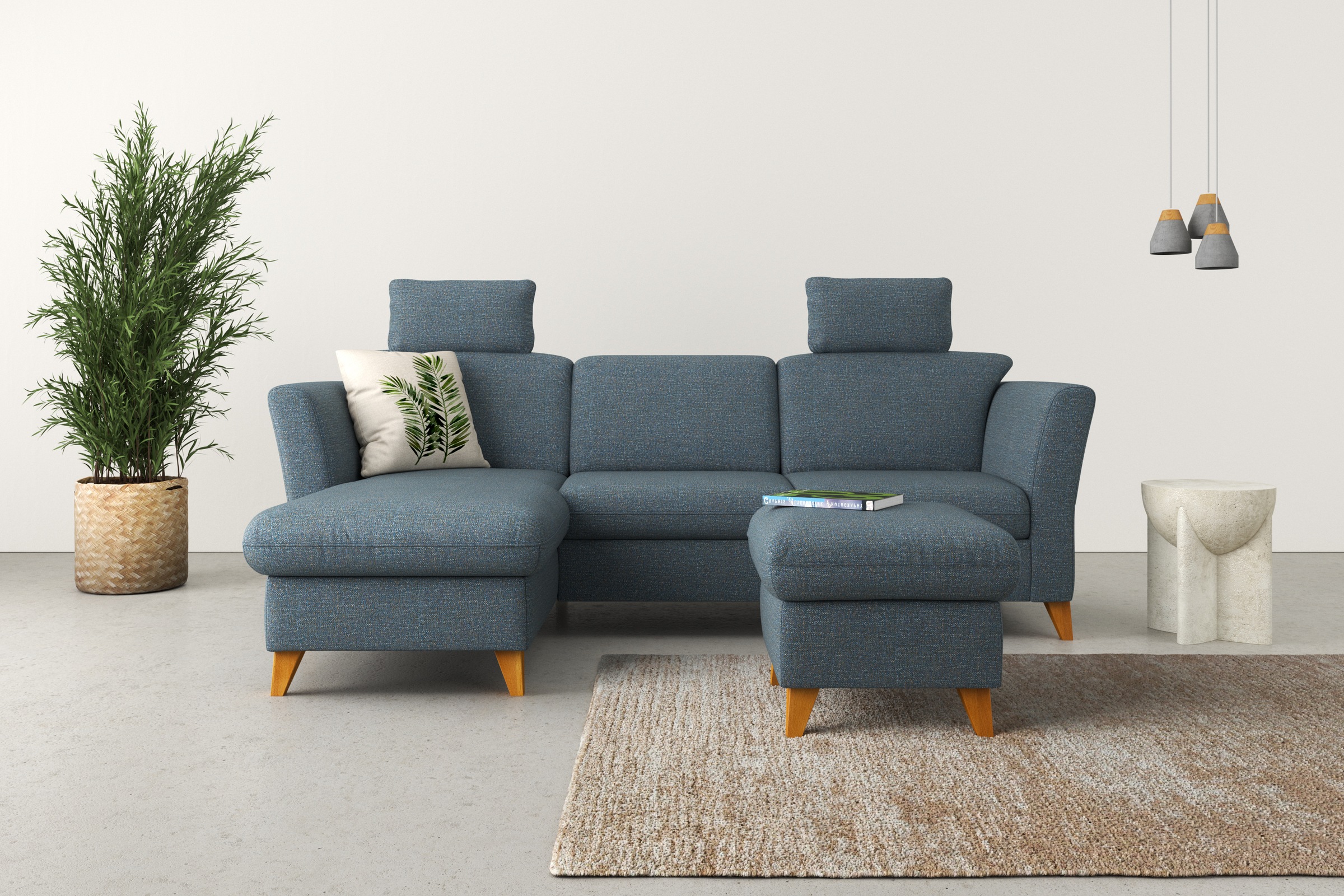 Home affaire Ecksofa »Trelleborg L-Form«, Federkern-Polsterung, wahlweise mit Bettfunktion und Bettkasten