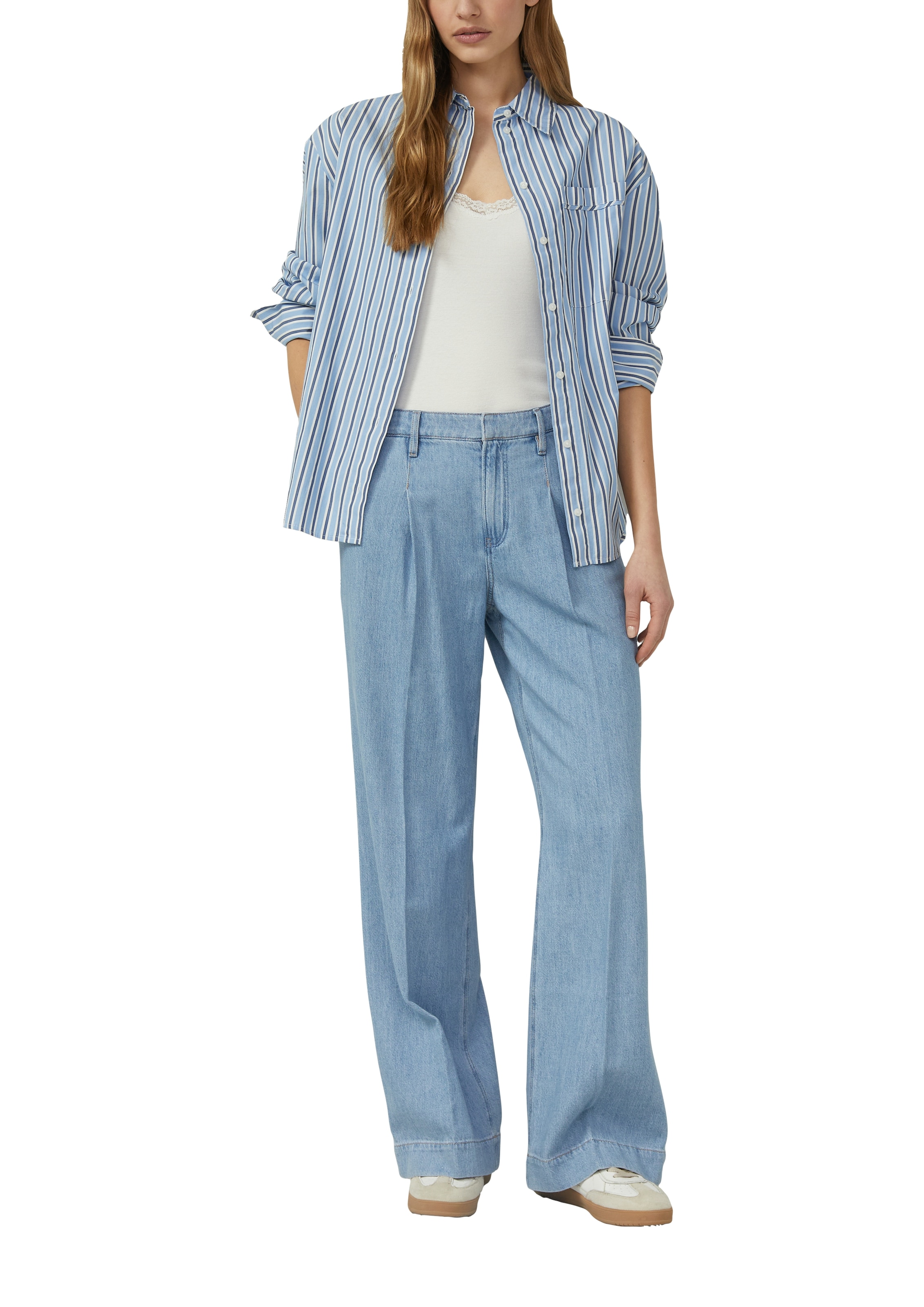 s.Oliver Spitzentop Sommertop in gerippte Qualität, mit Spitzenbesatz