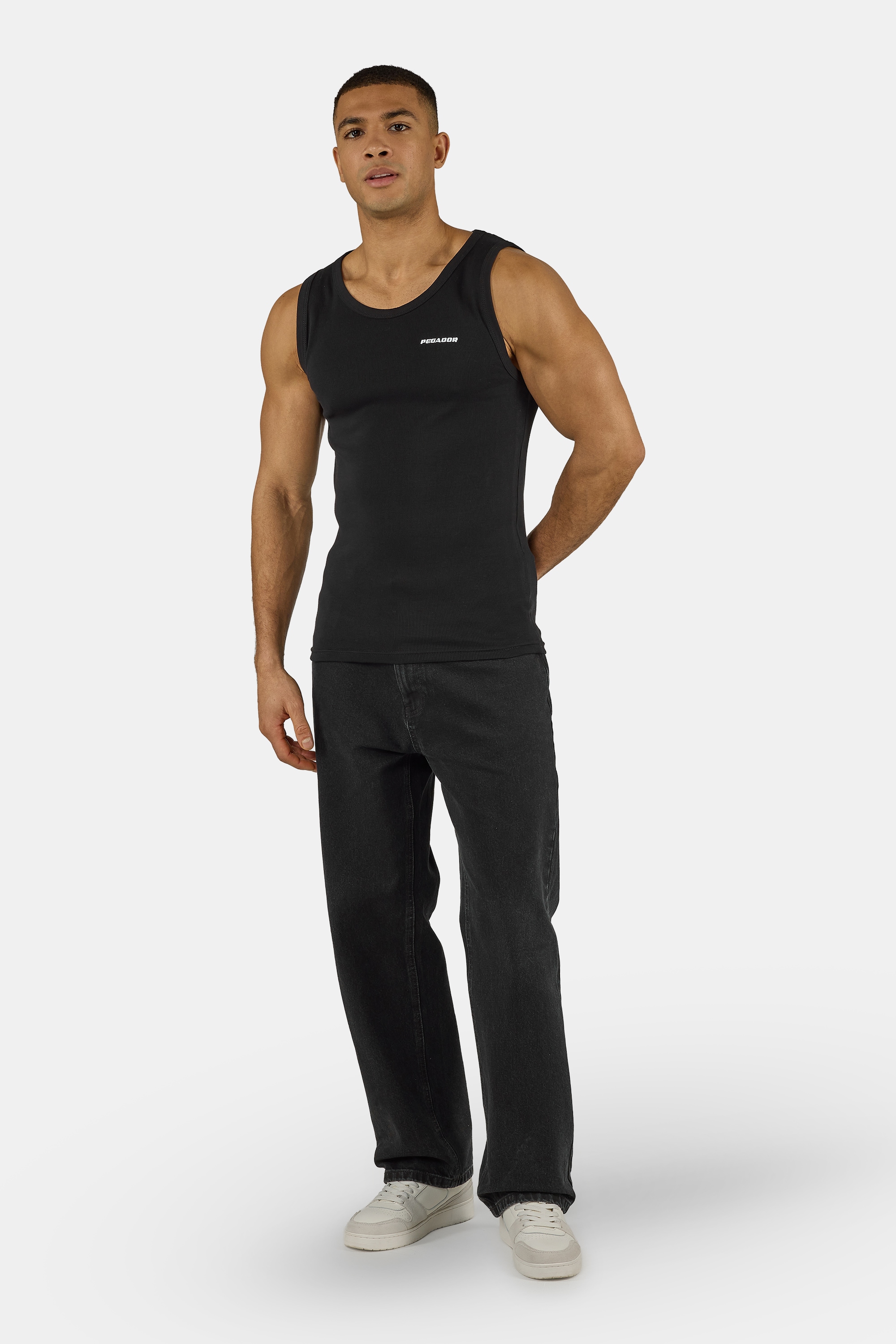 PEGADOR Muscleshirt »Logo Rib Undershirt« Baumwollmischung, regular fit