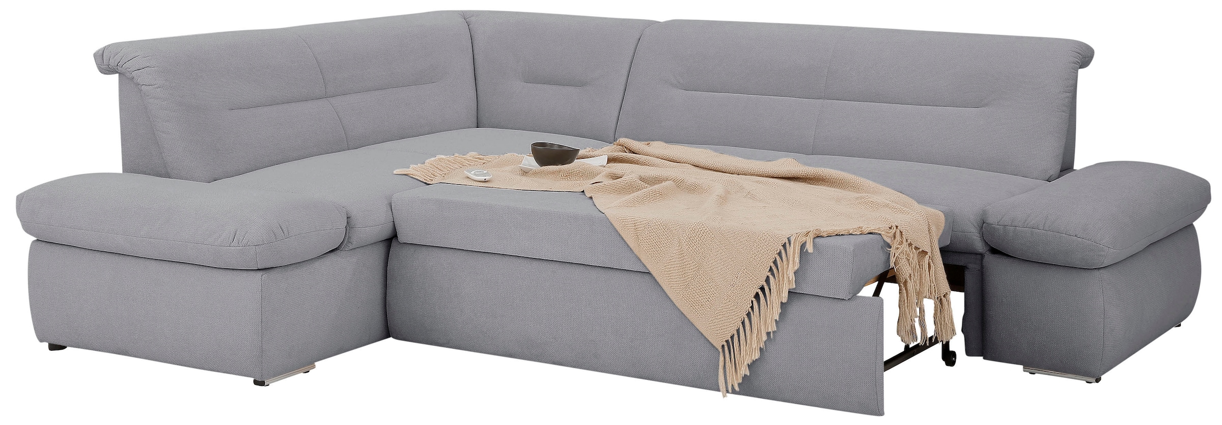INOSIGN Ecksofa »Avesa L-Form«, Wahlweise mit Arm- und Bettfunktion, B/T/H: 275/211/80 cm
