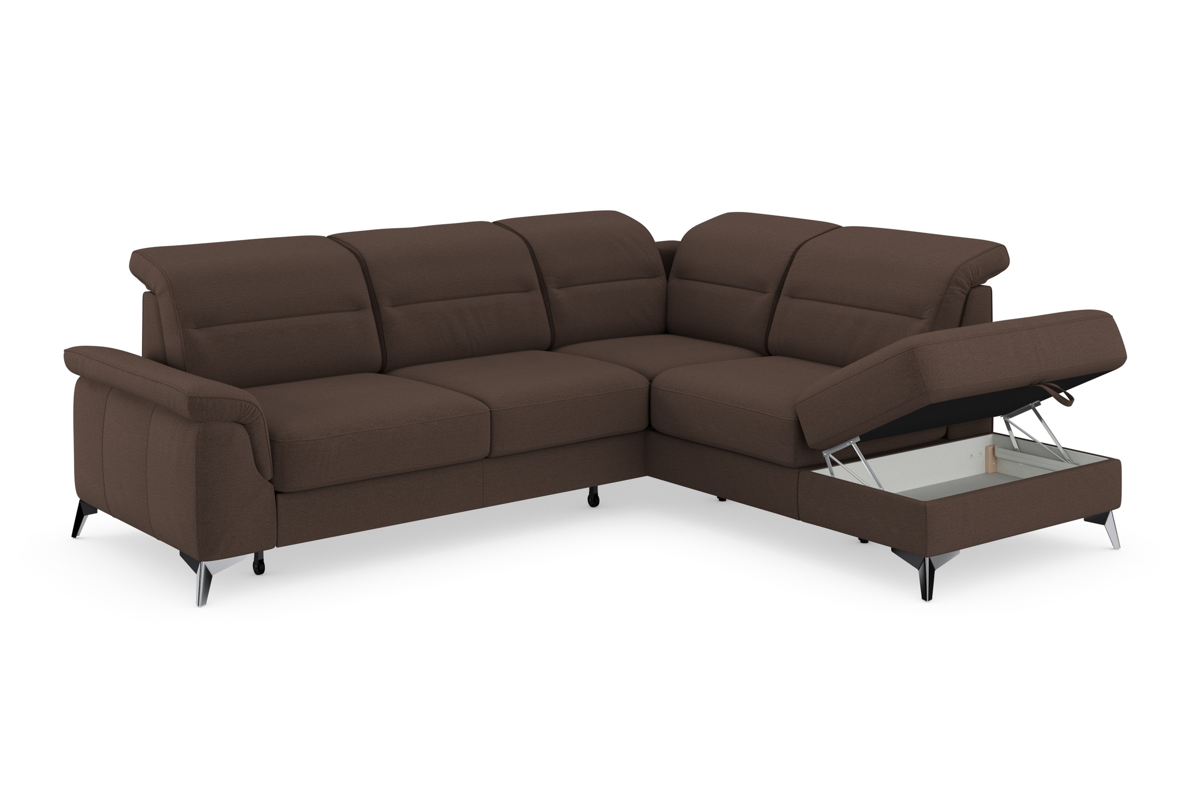 sit&more Ecksofa »Sinatra L-Form«, mit Ottomane, optional mit Kopfteilverstellung und Armteilfunktion