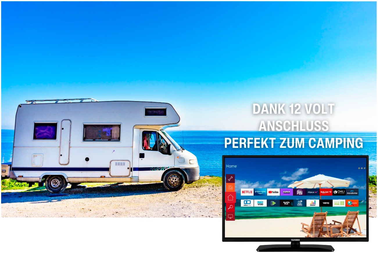 Telefunken LED-Fernseher »L24H554M1CWV«, HD ready, Smart-TV, mit 12-Volt Anschluss