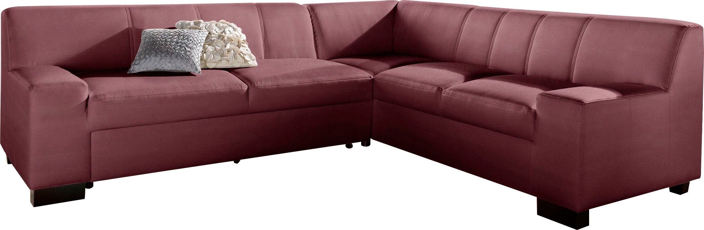 DOMO collection Ecksofa »Norma Top, elegant und modern, flache Armlehnen, L günstig online kaufen