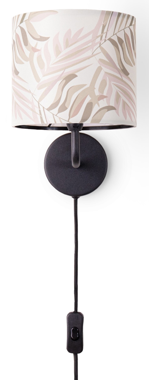 Wandleuchte »Kuba 126« E14 Innen Wandlampe Lampenschirm Nachtlicht Kinder Deko Wohnzimmer Palme schwarz