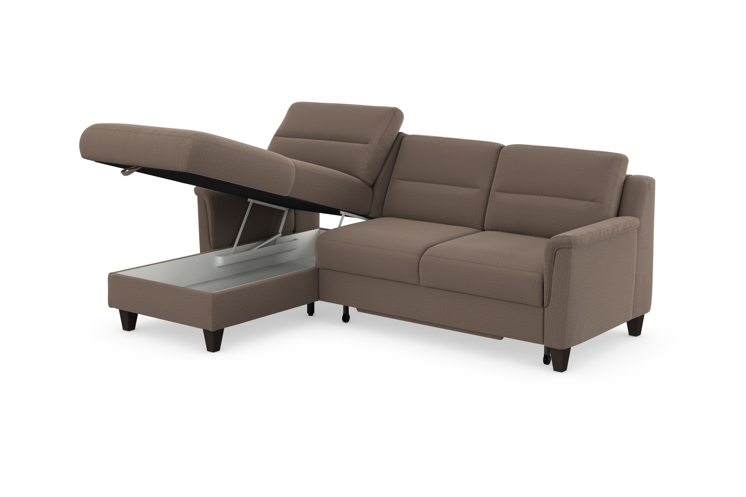sit&more Ecksofa »Farö L-Form«, inklusive Federkern, wahlweise mit Bettfunktion und Bettkasten