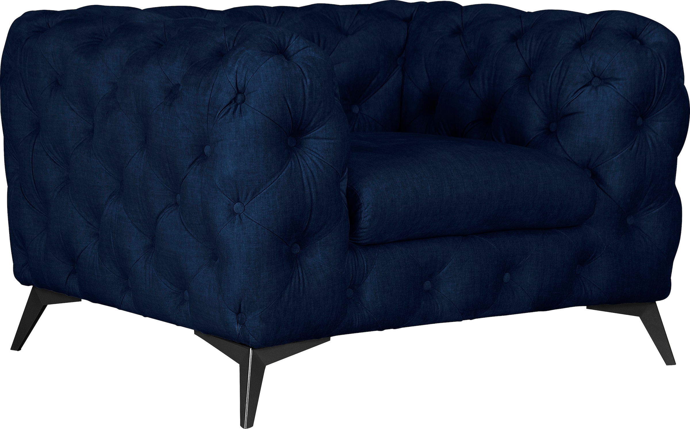 Leonique Chesterfield-Sessel »Glynis Sessel«, aufwändige Knopfheftung, moderne Chesterfield Optik, Fußfarbe wählbar