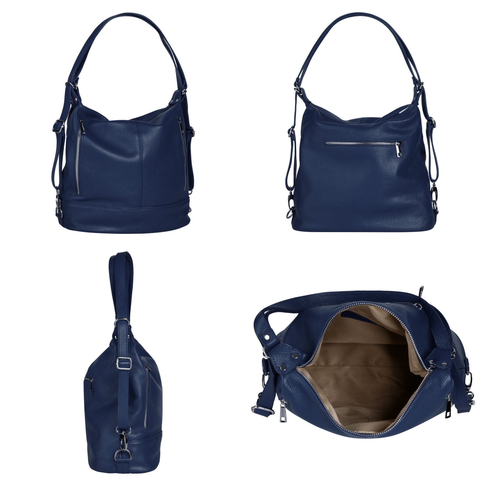 Samantha Look Cityrucksack, echt Leder, Made in Italy