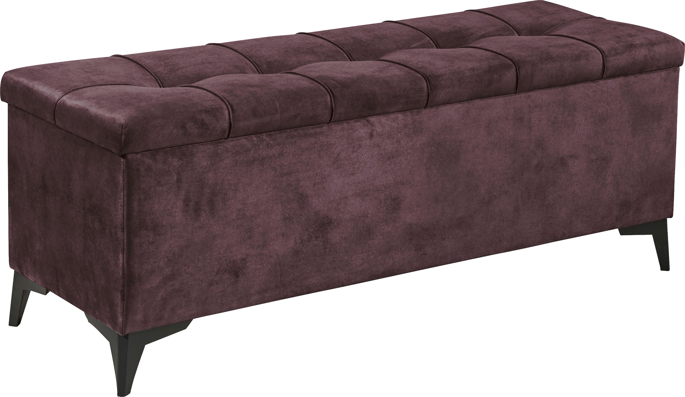 ED EXCITING DESIGN Truhenbank »Oregon« Breite 140cm, Bettbank mit Stauraum aubergine