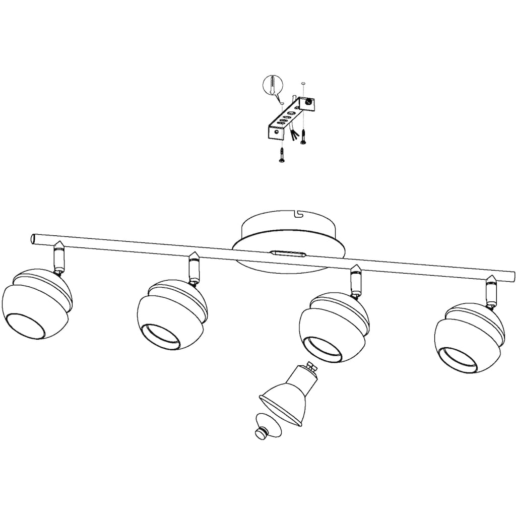 EGLO LED Deckenstrahler »NOCITO«, 4 flammig-flammig, LED Deckenleuchte, LED Deckenlampe