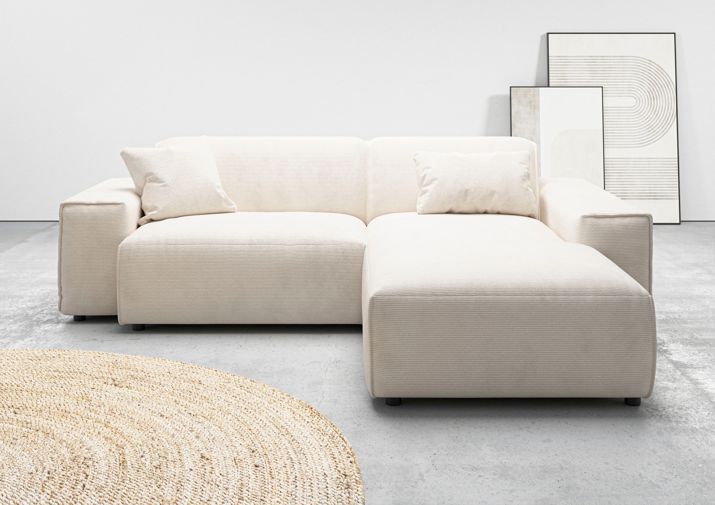 andas Ecksofa »Glimminge L-Form auch in Breitcord, Feincord + Easy care-Bez günstig online kaufen