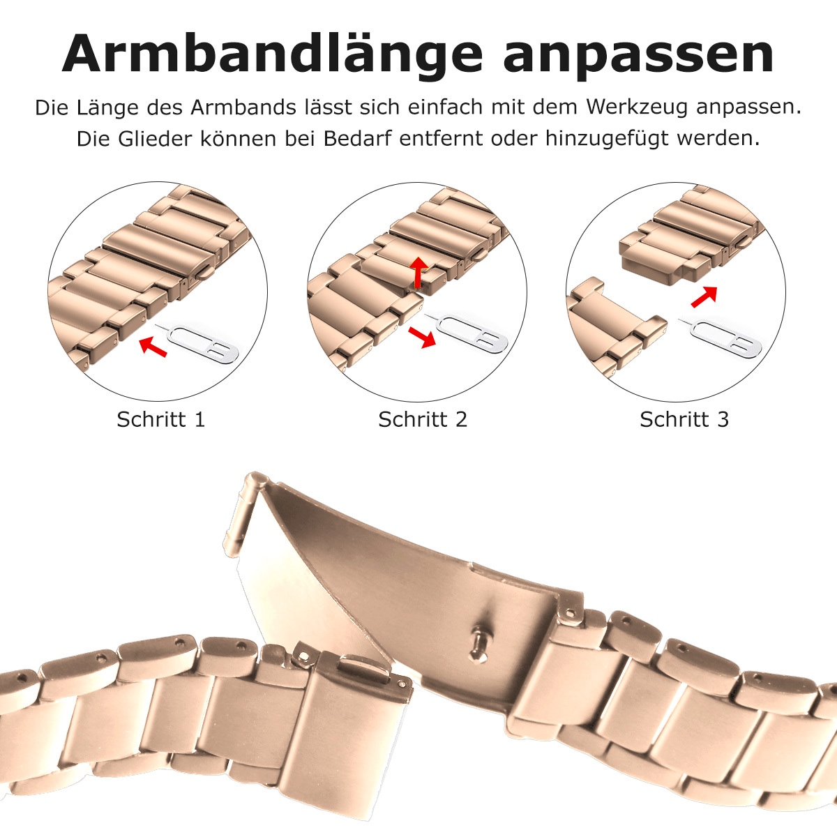 PEDEA Wechselarmband »Titan Armband 20mm für Samsung Galaxy Watch 4/5/6«