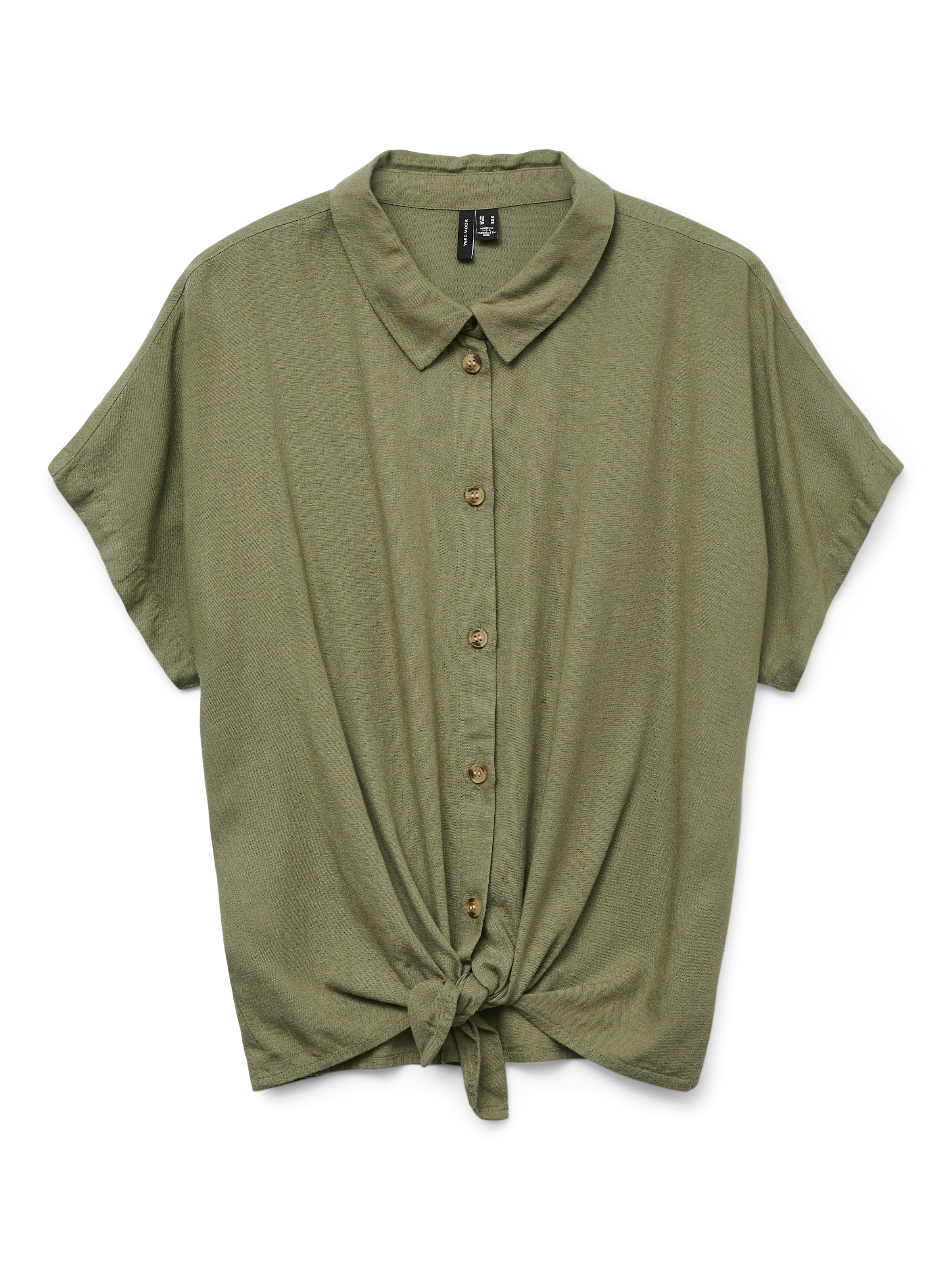 Vero Moda Kurzarmbluse »VMTHEA SS TIE SHIRT WVN NOOS«