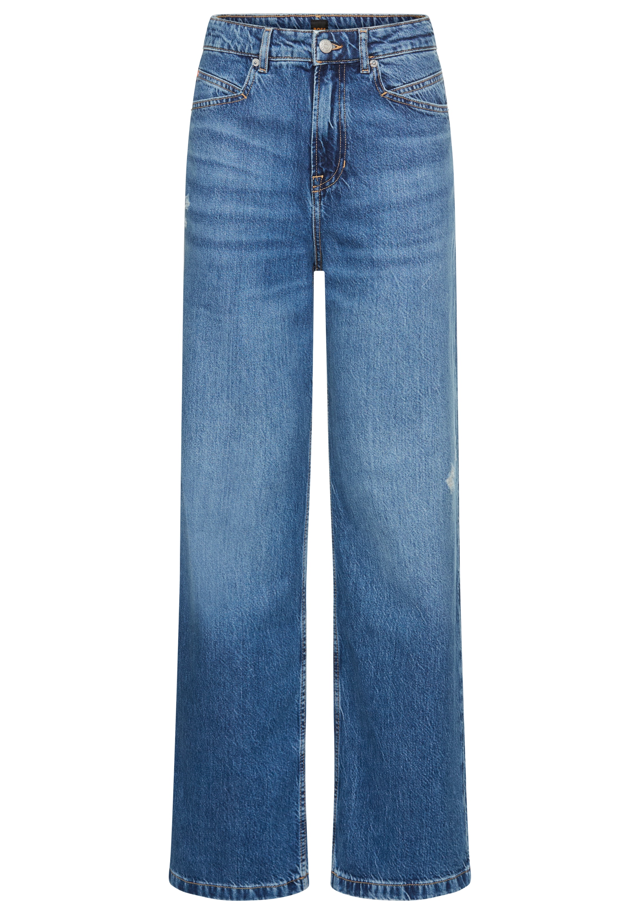 BOSS ORANGE Weite Jeans »Marlene High Rise Premium Damenmode«, mit hohem Bund, High Waist