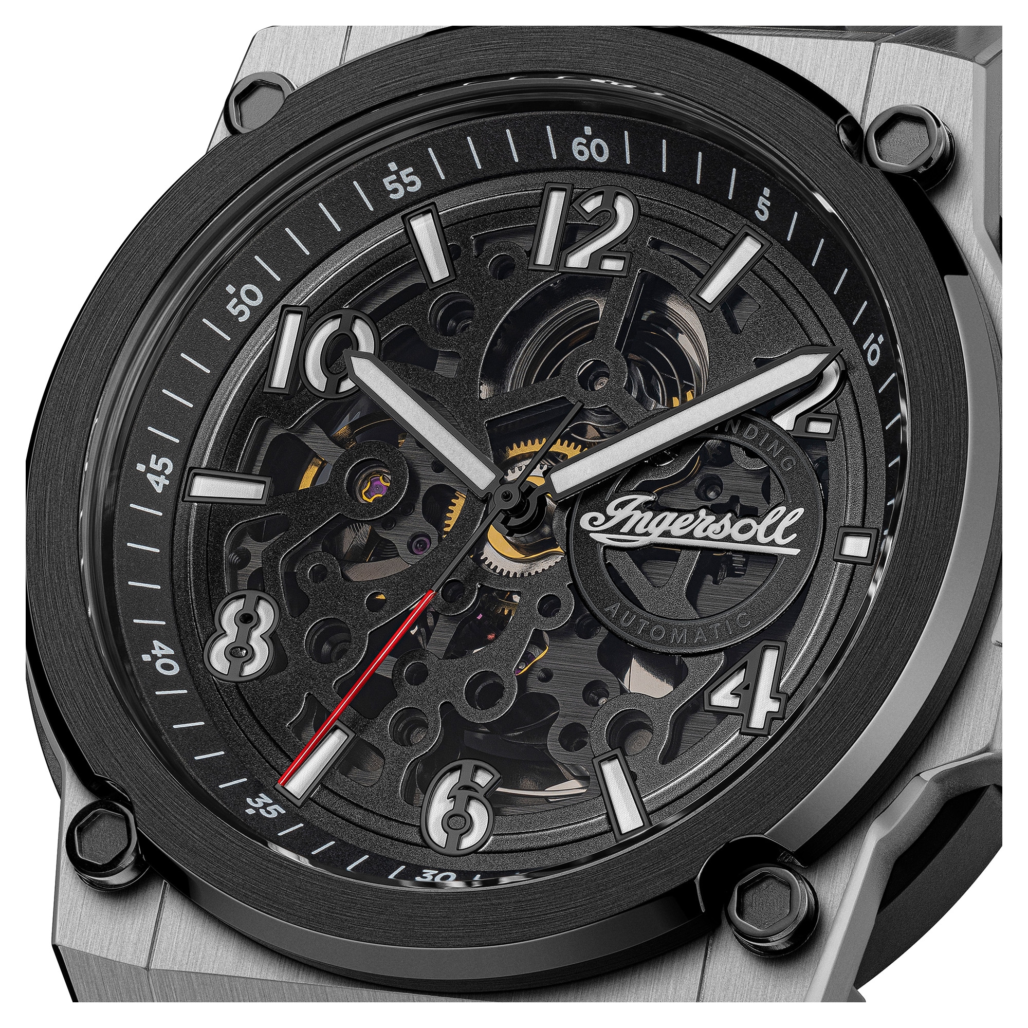 Ingersoll Automatikuhr »The Anvil« Armbanduhr, Herrenuhr, Mechanische Uhr, Edelstahlarmband, analog