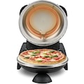 G3Ferrari Pizzaofen »Delizia G1000610 schwarz«, bis 400 Grad mit feuerfestem Naturstein