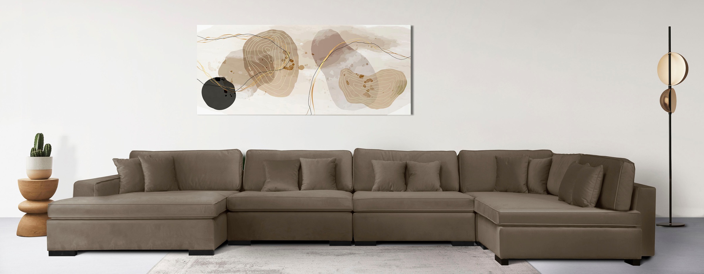 Home affaire Wohnlandschaft "Skara XXL U-Form", Lounge-Sofa XXL mit Federke günstig online kaufen
