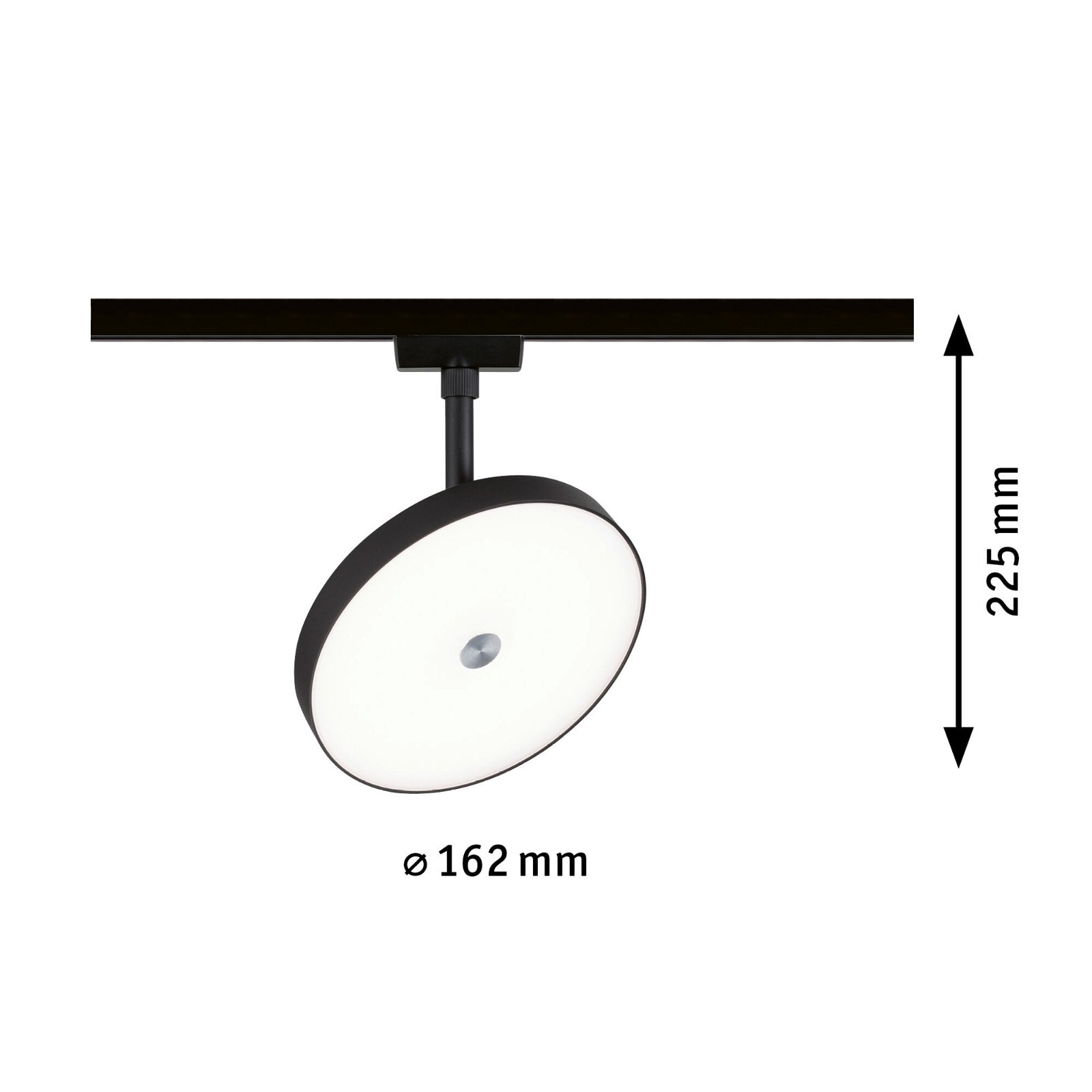 Paulmann Schienensystem-Leuchten »URail Schienenspot Hildor 850lm 15W 4000K 230V Chrom matt«, (1 tlg.), 3-Step-Dimmbar