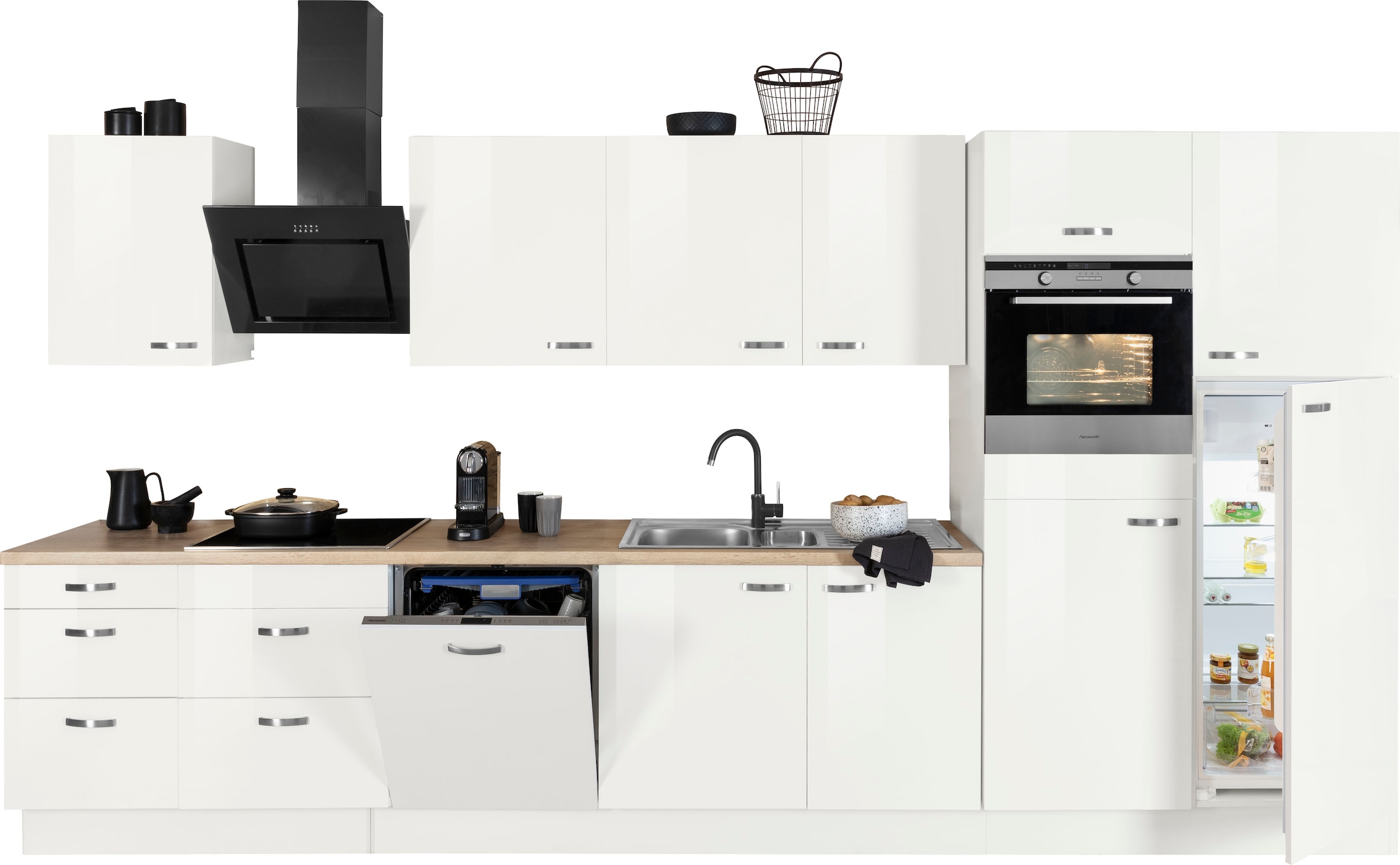 Küchenzeile auf mit Soft-Close-Funktion OPTIFIT Breite 400 kaufen Rechnung HANSEATIC-E-Geräten, Induktions-Kochfeld, cm,«, »Cara,