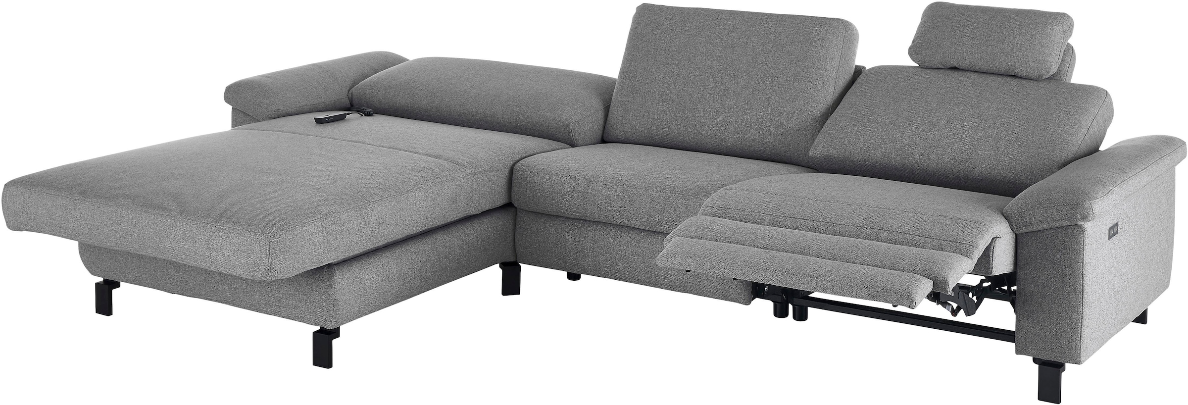 3C Candy Ecksofa »Mainau L-Form«, Relaxfunktion im 1,5-Sitzer, motorische Schlaffunktion in Longchair
