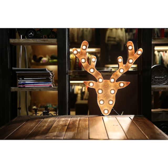 MARQUEE LIGHTS LED Dekolicht »Deer«, 19 flammig-flammig, Wandlampe,  Tischlampe Deer 19 Lichtquellen E14 (exkl.) - 58x61 cm auf Raten bestellen