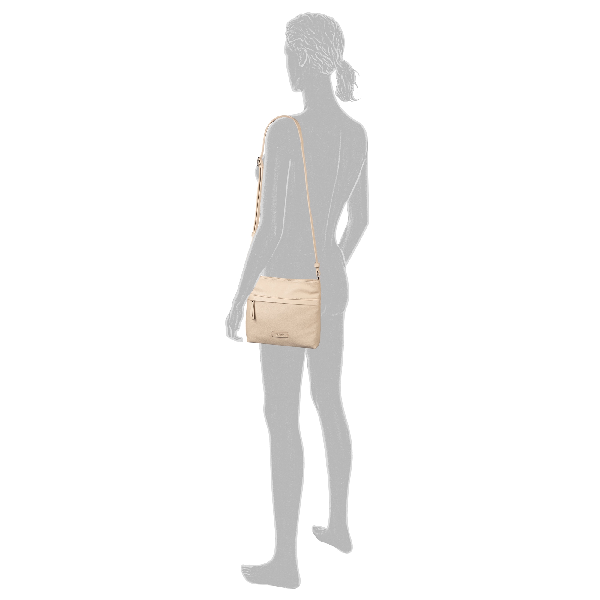 Gabor Umhängetasche »Faye« Damen Schultertasche mit Logoprägung