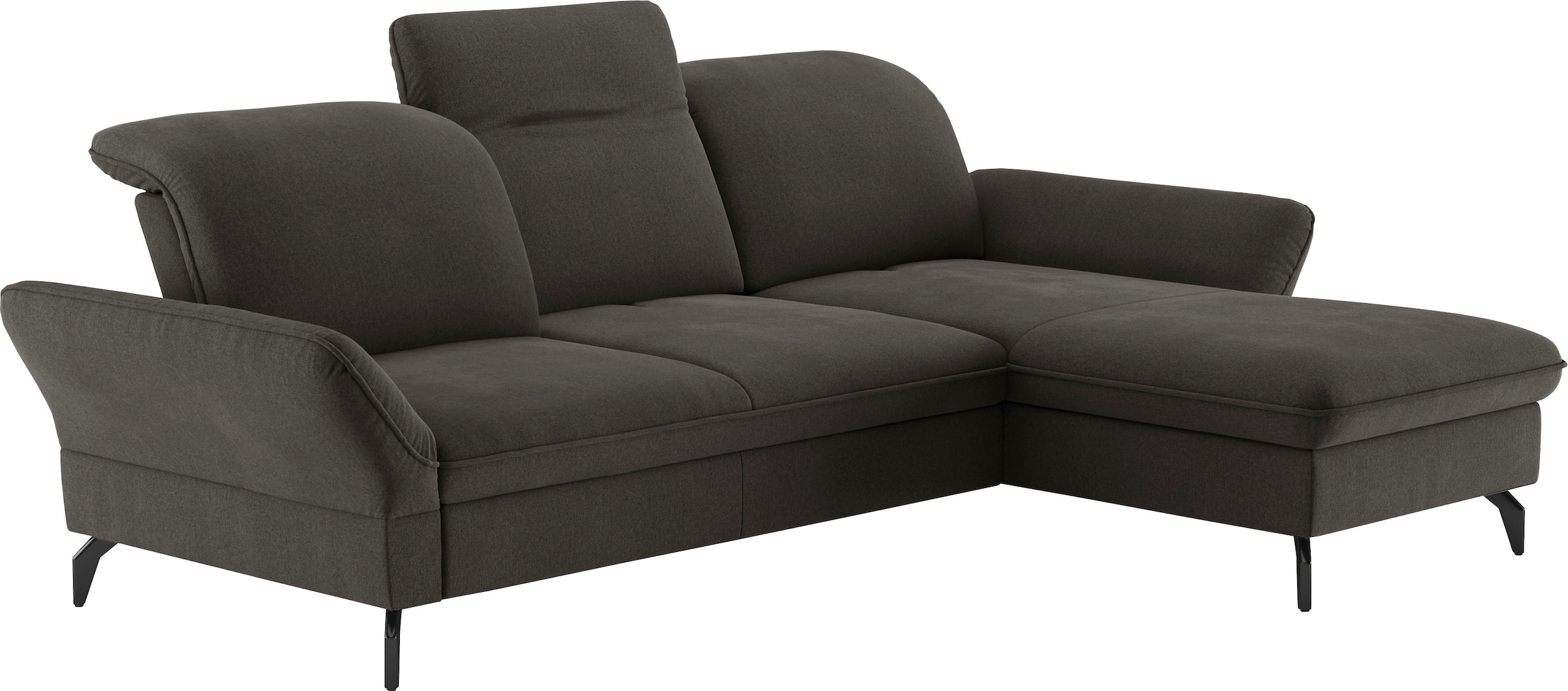 sit&more Ecksofa »Leandro L-Form«, Wahlweise mit Bett-, Kopfteil - und Armlehnfunktion, sowie Bettkasten
