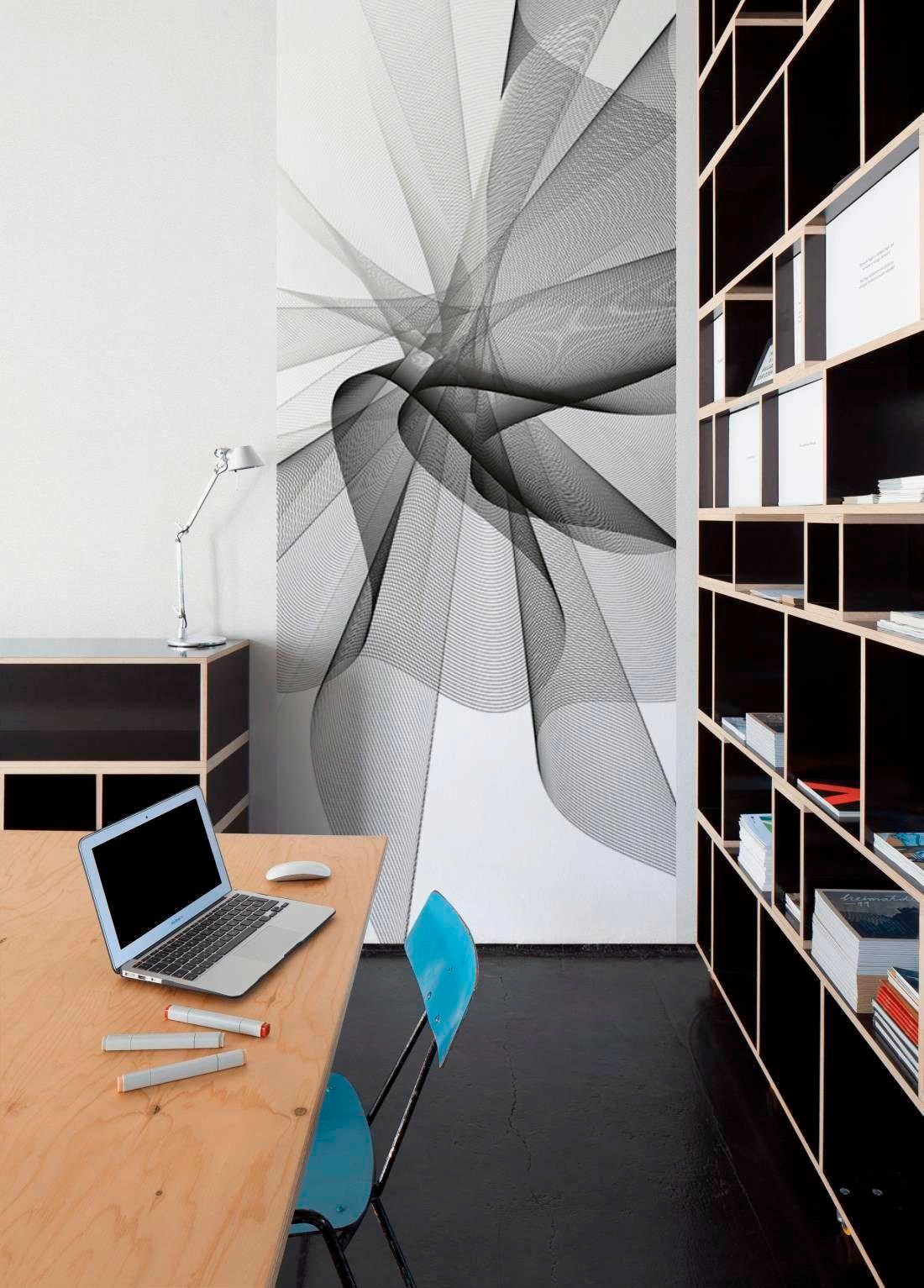 living walls Fototapete »3D Grafik« glatt Fototapete Textiloptik Schwarz We günstig online kaufen