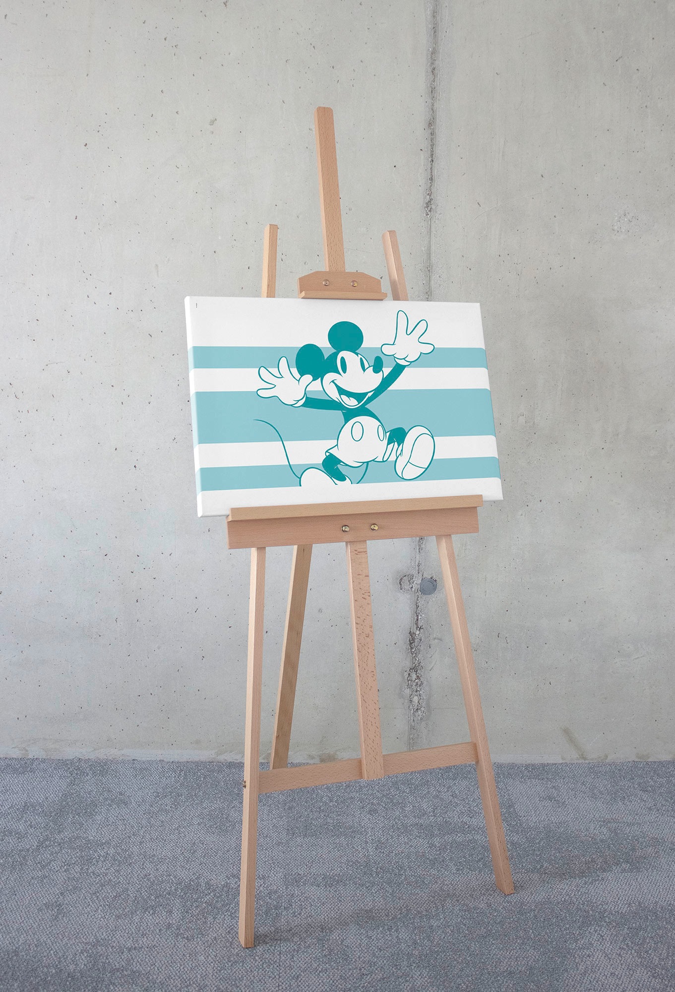 Komar Leinwandbild »Mickey Playful - Größe 40 x 60 cm«, Natur, (1 St.), Keilrahmenbild mi Echtholzrahmen