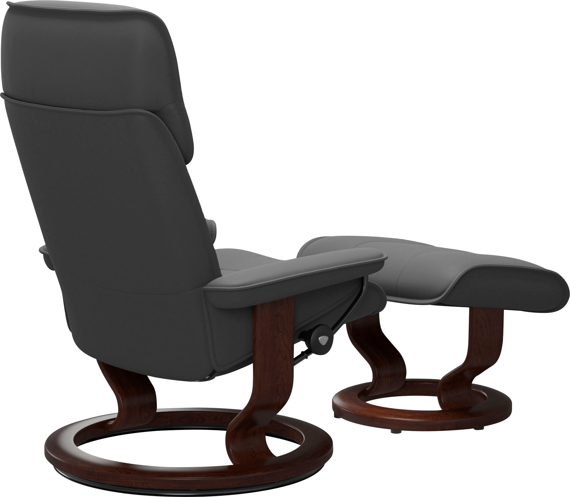 Stressless® Relaxsessel »Admiral« Set, Relaxsessel inkl. Hocker,  mit Classic Base, Größe M & L, Gestell Braun