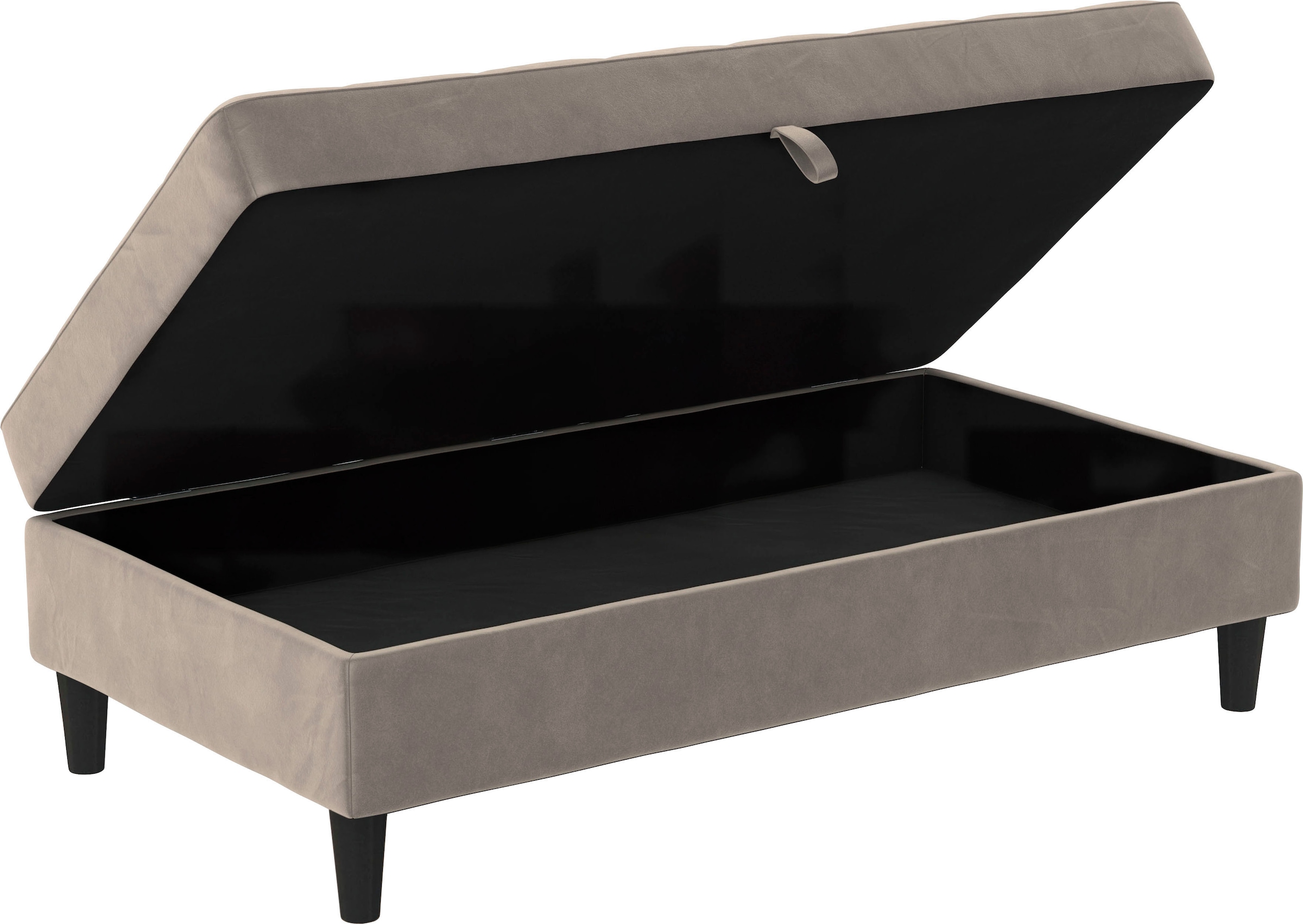 Dorel Home Stauraumhocker »Presley«, Polsterhocker mit Stauraum, frei im Raum stellbar, Sitzhöhe 43 cm