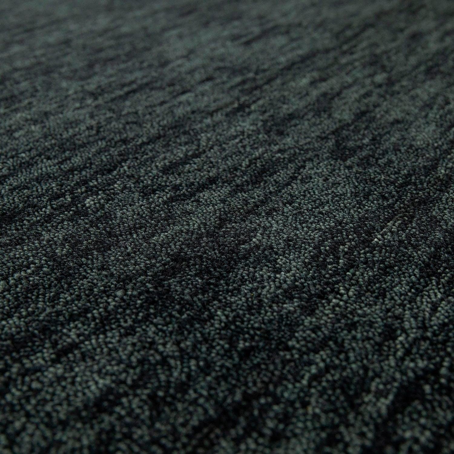 Paco Home Wollteppich »Atlas 100«, rechteckig, 14 mm Höhe, Gabbeh, Kurzflor, handgewebt, reine Wolle, Uni Farben
