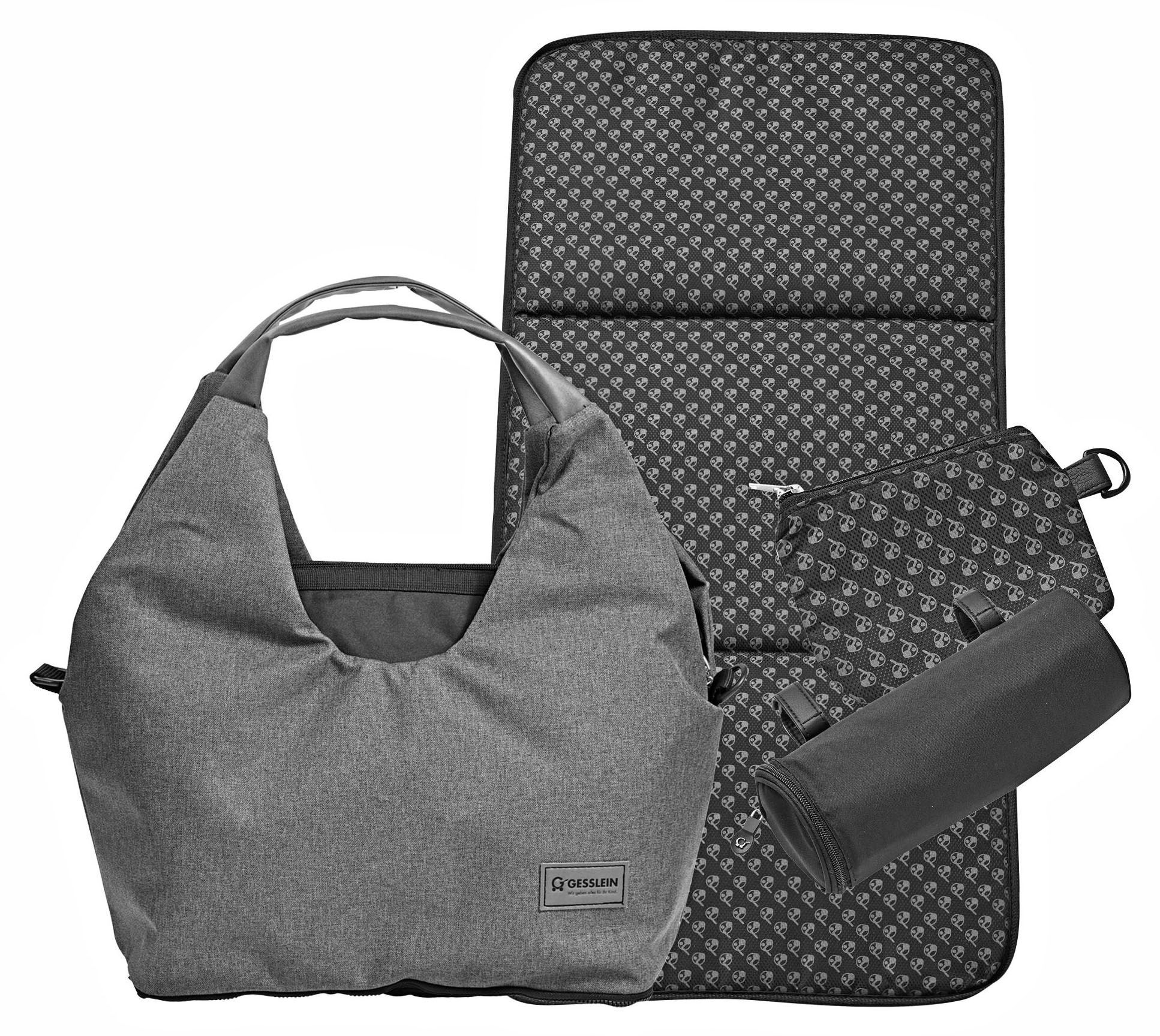 Gesslein Wickeltasche »N°5, eisblau«, mit Wickelauflage und Flaschenhalter, Made in Germany