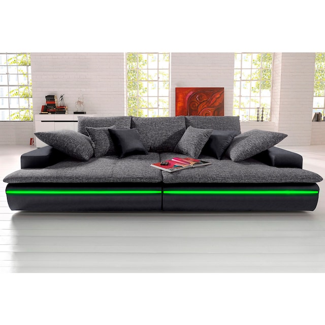 Mr. Couch Big-Sofa »Haiti«, wahlweise mit Kaltschaum (140kg Belastung/Sitz)  und RGB-Beleuchtung auf Rechnung bestellen